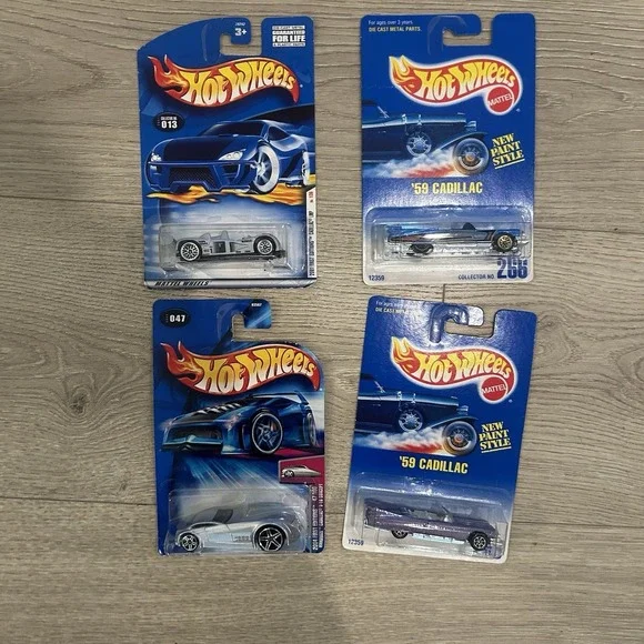 Hot Wheels Lot Of 4 Cadillac Diecast Cars 1:64 NIB