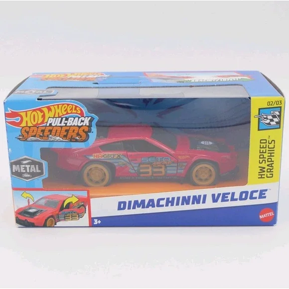 Hot Wheels Pull-Back Speeders Dimachinni Veloce Car Mattel HW Speed Graphics