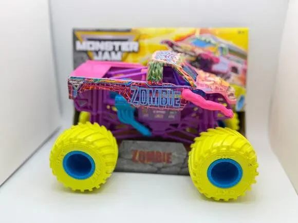Monster Jam Zombie Monster Truck Series 28 Collectible With Bright Yellow Wheels