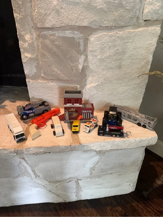 Various  Kids Toy Vehicle Playset - Red and Yellow Vehicles