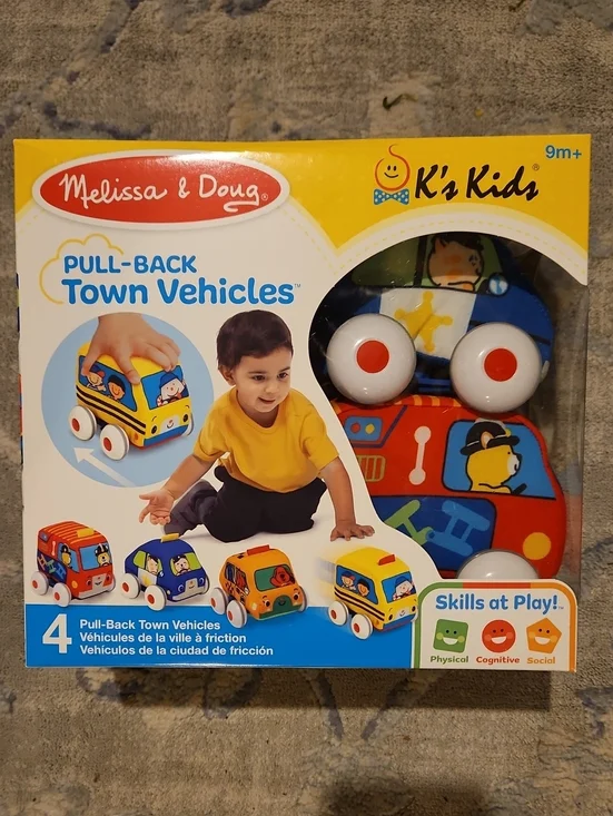 Melissa & Doug Pull-Back Town Vehicles Set