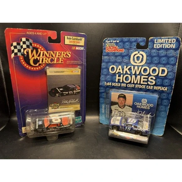 LOT 2 NASCAR 1:64 Diecast Dale Earnhardt & Ken Schrader Cars Vintage