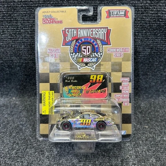 Racing Champions 05052 NASCAR‎ 50th 1:64 Gold Die-cast Car 1998 Rich Bickle #98