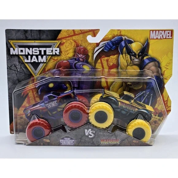 Spin Master Monster Jam Marvel Sentinels vs Wolverine 2‎ Pack 1:64 Trucks 2025