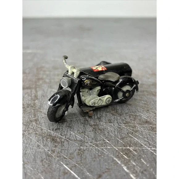 TEKNO DENMARK 764 HARLEY DAVIDSON‎ MOTOR CYCLE WITH SIDECAR BLACK MISSING PART