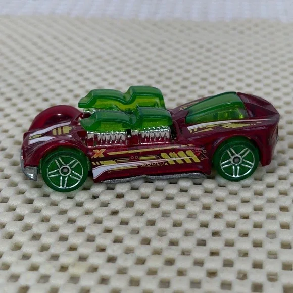 Hot Wheels‎ What-4-2 Translucent Maroon Green 2004 Mattel Diecast Car 1:64 EUC