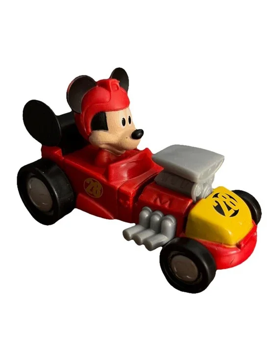 Mickey's Roadster Racers Hot Rod Diecast Red Race Car Mattel #28 Disney Mouse