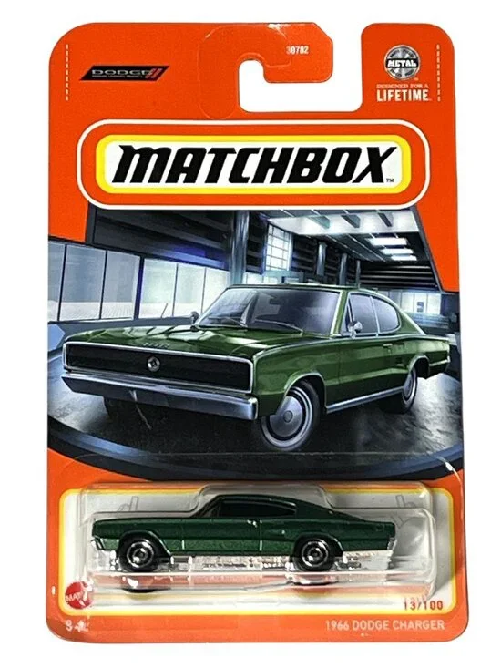 Matchbox 1966 Dodge Charger Green Muscle Car 13/100 New on Card
