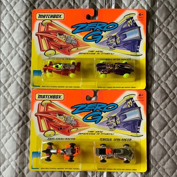 Matchbox Zero G Anti-Gravity Racers and Torque Spin Racers Vintage 🆕