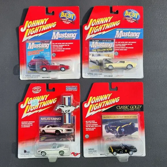 NIP Vintage Lot of 4 Miscellaneous Johnny Lightning 1:64 Die Cast Cars