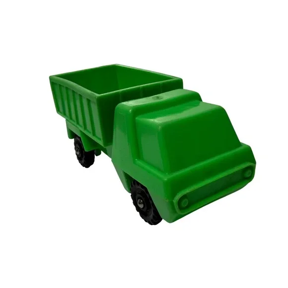 Vintage 1975 Imperial Green Plastic Dump Truck Toy Hong Kong 4