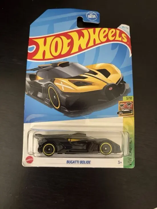 Hot Wheels Bugatti Bolide 185/250 Black & Yellow HW: Exotics 3/10 New