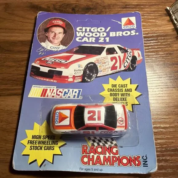 Citgo Wood Bros Car 21 Nascar Diecast Ford Thunderbird Morgan Shepherd 1/64