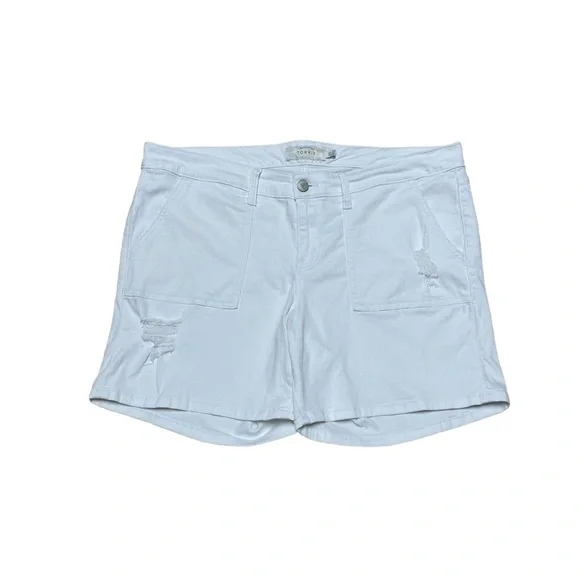 Torrid Jean Shorts Women’s 20 White Denim Distressed Casual Plus Size