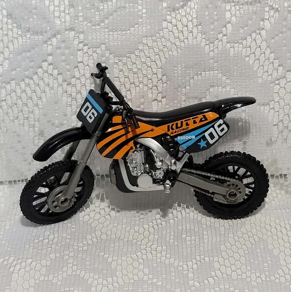 Kutta Racing Kids Toy Motorcycle Model  Black and Orange with Blue Star 3603KT01