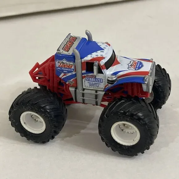 Monster Jam Lucas Stabilizer Red White Hubs Loose Truck 1/64 Diecast