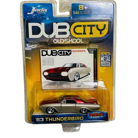 Jada Dub City Old Skool 63 Thunderbird 1:64 Silver