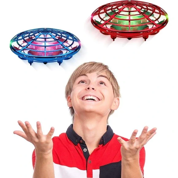 2 Hand Controlled UFO Drone‎ with LED Light for Kids