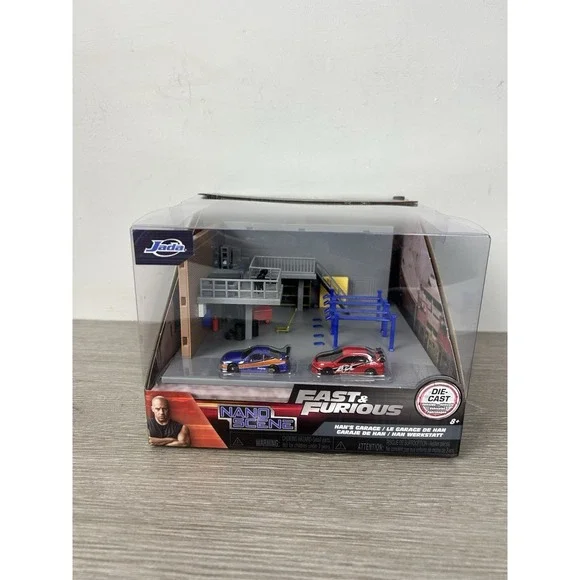 Jada Nano Scene Fast And Furious Tokyo Drift Han Garage Diorama Set 36403