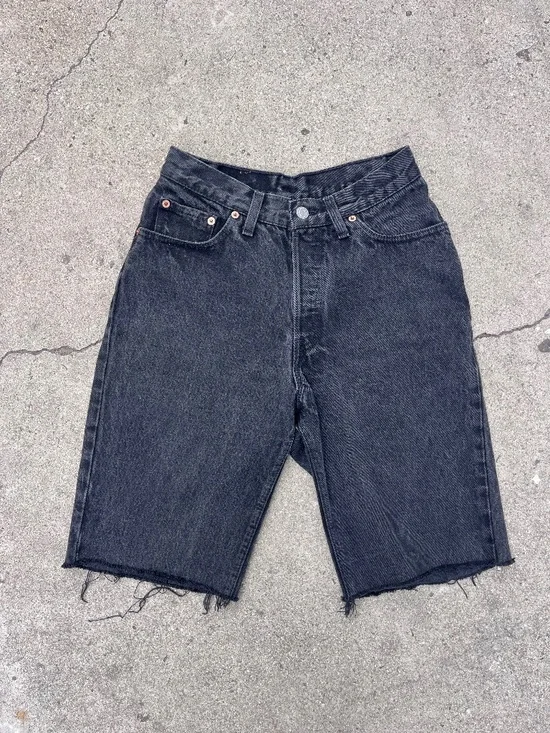 Levi's 501 jorts true vintage 90s made in usa long cut offs bermuda 23 24 25 26