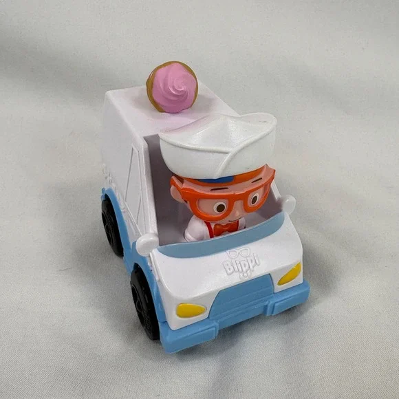 Blippi Ice Cream Truck Toy Vehicle Unisex Small‎ Blue White Plastic Jazwares
