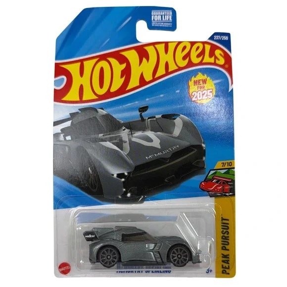 Hot Wheels McMurtry Speirling 237/250 Grey 2025 Peak Pursuit 7/10‎ Diecast Car
