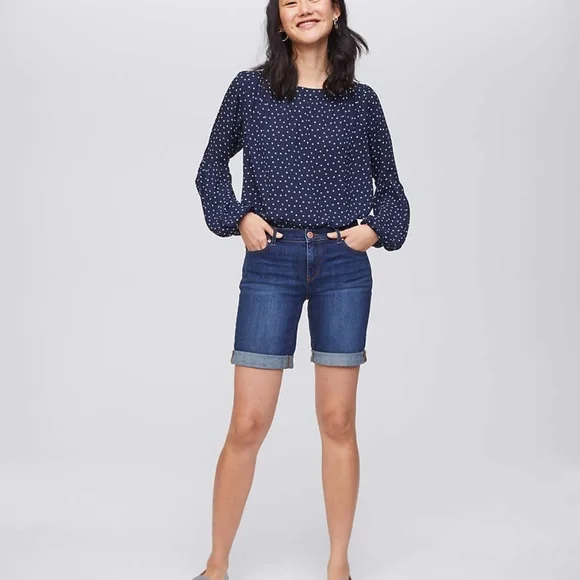 NWT LOFT‎ Modern Denim Bermuda Shorts