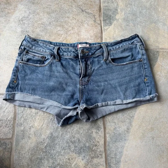 Y2K‎ Tilt Low Rise Micro Denim Shorts Size 11 Stretchy RARE Vintage
