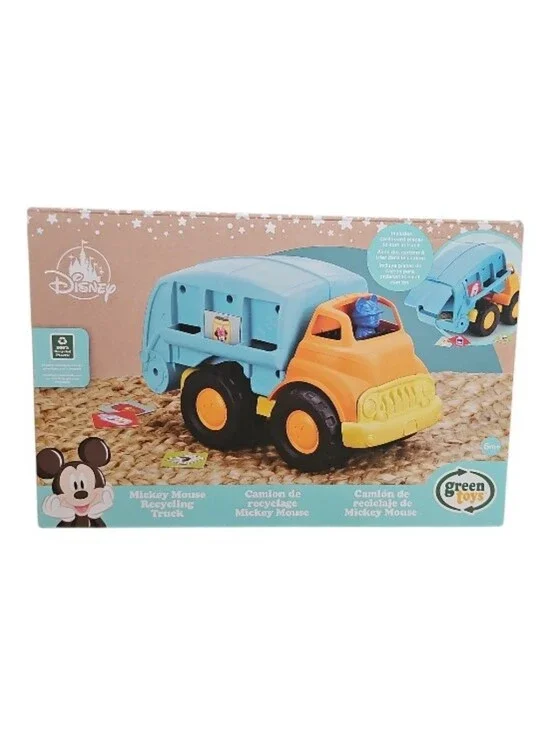 Disney Parks Mickey Mouse Recycling Truck Green Toys NIB Eco Toy Exclusive Kids