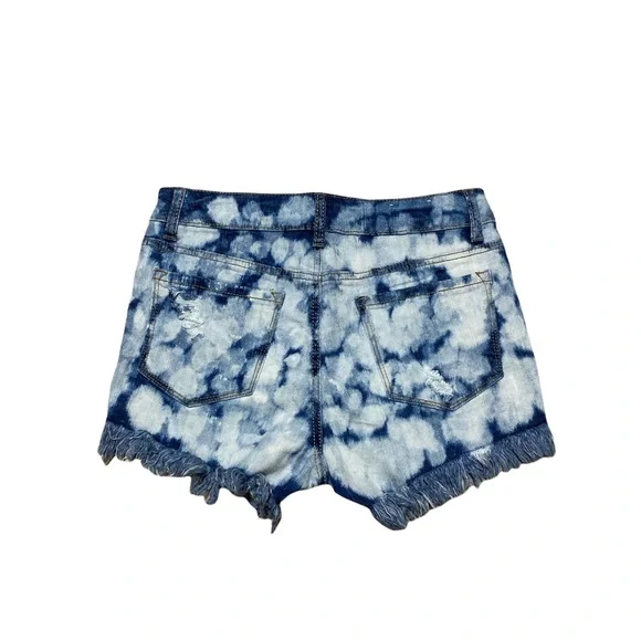 Altar’d State High Rise Jean Shorts Women’s 26 Bleached Raw Hem Casual Denim New