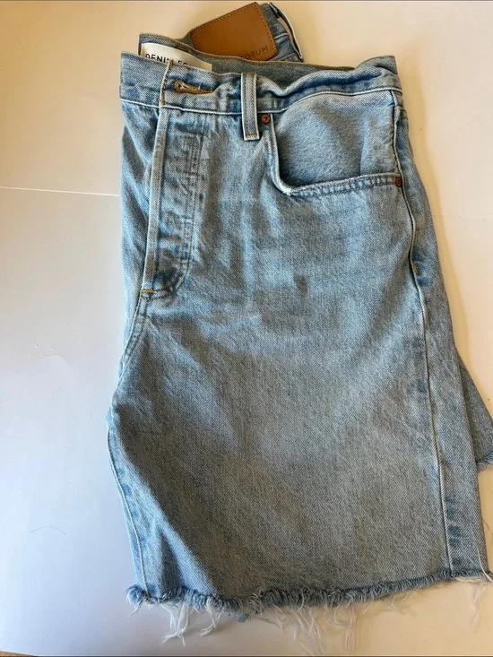 The ‘90s vintage HI-Rise long Short Denim Forum Light Blue Denim Shorts