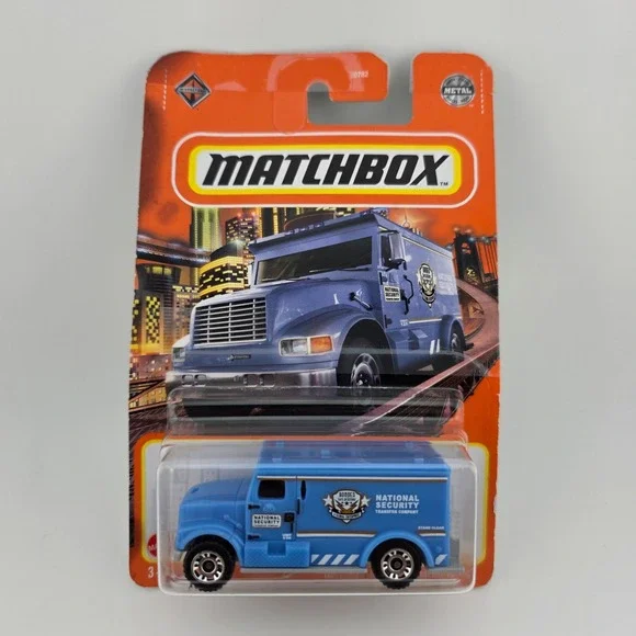 Matchbox International Armored Car 80 100 Blue‎ Metal Diecast Toy Truck