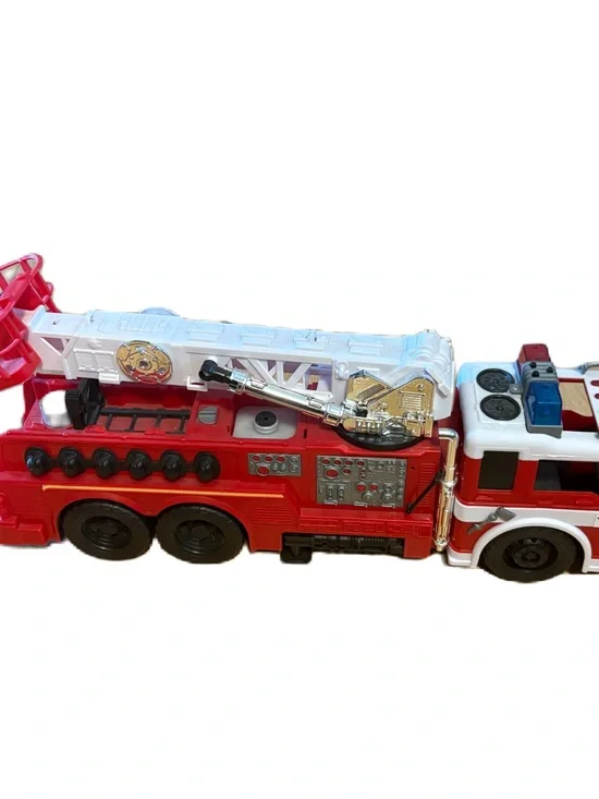 Fire Truck with Extendable White Ladder & Water Spray Kid Connection