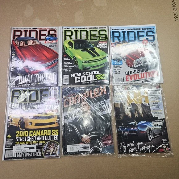 LOT of 6 RARE Magazines COMPLEX Eminem RIDES Custom Car Culture HEAVY HITTERS