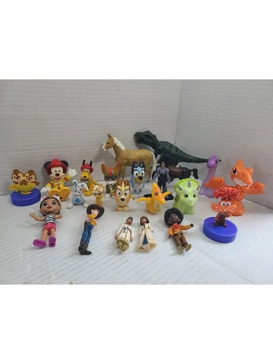 22 Piece Lot of Various Kids Miniature Toys (Disney, McDonalds, Dinosaur, Horse)
