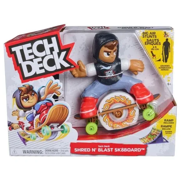 Tech Deck -  Shred N Blast SK8Board Flywheel Vehicle  Red