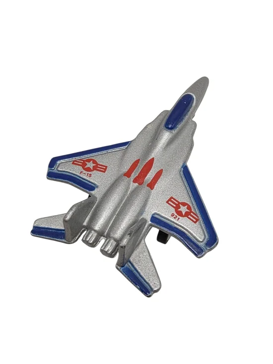 ​Vintage Tins Toys F-15 Eagle Fighter Jet Diecast Airplane Pullback Toy F501-506