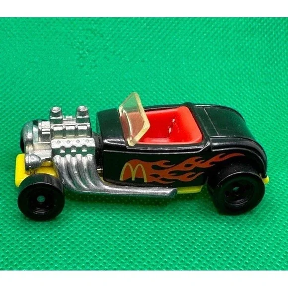 Hot Wheels McDonald's 1993 '32 Ford Roadster Hot Rod Car Black with Flames Vtg