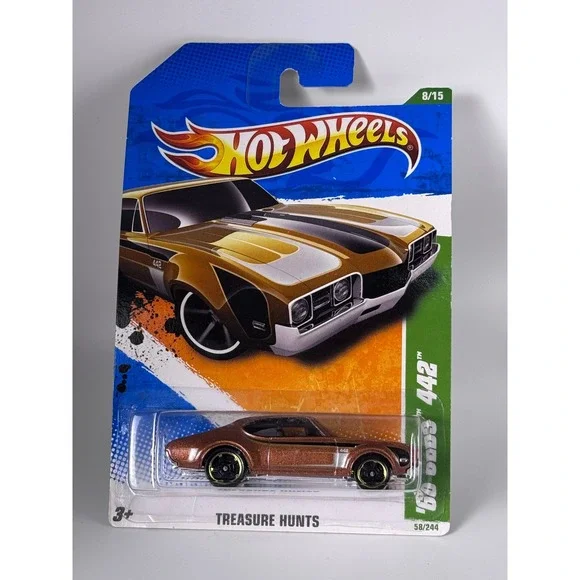 Hot Wheels 2011 Treasure Hunt 68 Olds 442 Copper 8/15 58/244 T9728-09A0G New