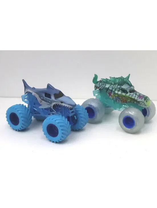 Hot Wheels Monster Trucks Diecast Toy Set - Shark and Dragon 2023-2024