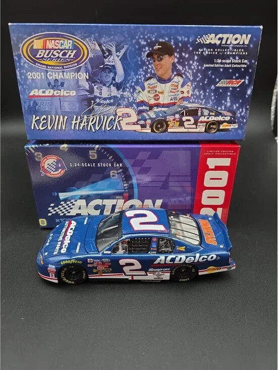 Action 2001 Kevin Harvick #2 Busch Series 1/24 Stock Car METALLIC