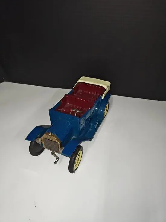 Vintage Tin Friction F-1908 Touring Car Made in Japan 1950's Collectible Toy Car