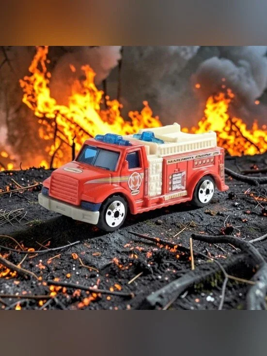 2004 Matchbox Burger King Promotion Highway Rescue Red Fire Pumper Truck Toy1:64