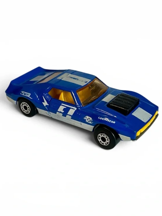 Matchbox Lesney no.9 AMX Javelin Superfast blue /white Goodyear 1972