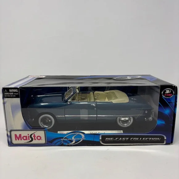 1949 Ford Convertible Blue 1:18 Maisto Special Edition Diecast Open Box