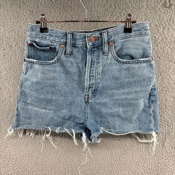 Madewell High-Rise Long Denim Shorts Size 26