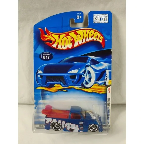 2001 Hot Wheels #017 First Editions Super Tuned 5/36 Pickup Truck Blue‎