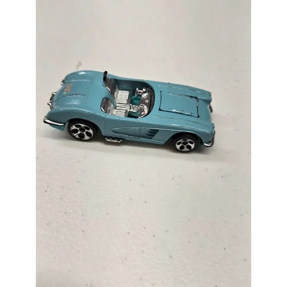 Hot Wheels‎ 1958 Corvette Blue Convertible Diecast Car 1994 Mattel Malaysia 1:64