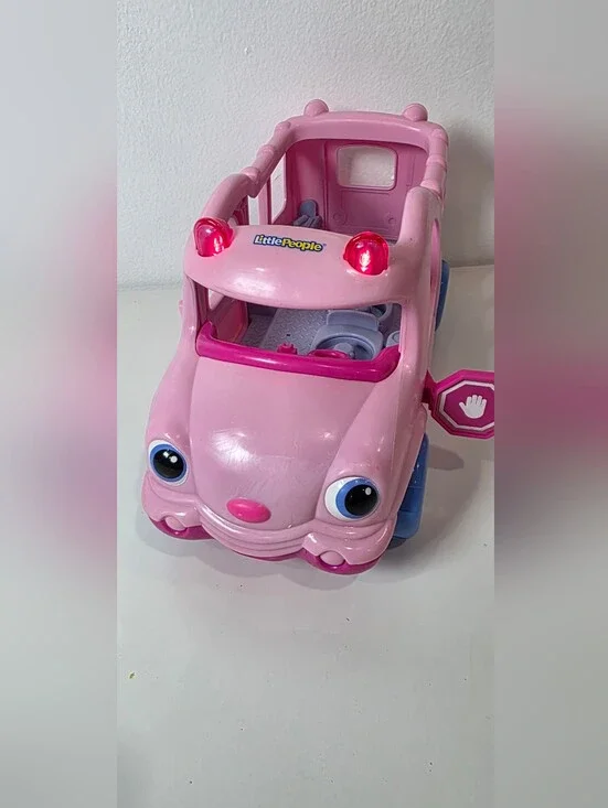 Fisher Price Little People Lil Movers Pink School Bus