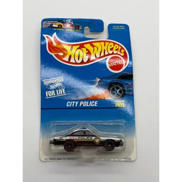 Hot Wheels City Police Interceptor‎ Collector 622 Black White 1997 Mattel 95530